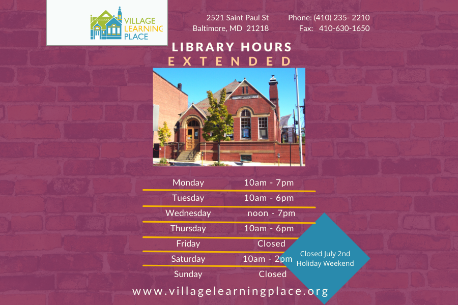 Library Operating Hours (3 × 2 in)